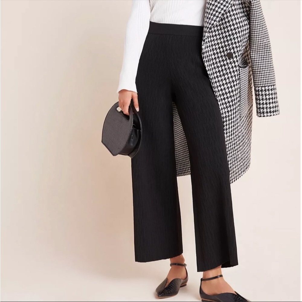 Current Air Anthropologie Allene Knit Wide Leg Pants NWT New with Tags Large